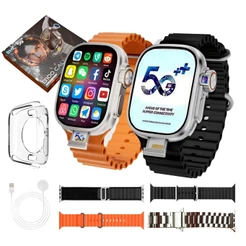 SIM Smartwatch B100 CALL 5G Wifi AI com Chip, Câmera, 2 Pulseiras, CAPA ,Celular de pulso, 64GB e 4GBRAM