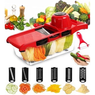 Mandoline Profissional Cozinha Slicer Aço Inox 10 em 1 Fatiador Cortador Ralador De Legumes Verduras Frutas em Oferta na Shopee