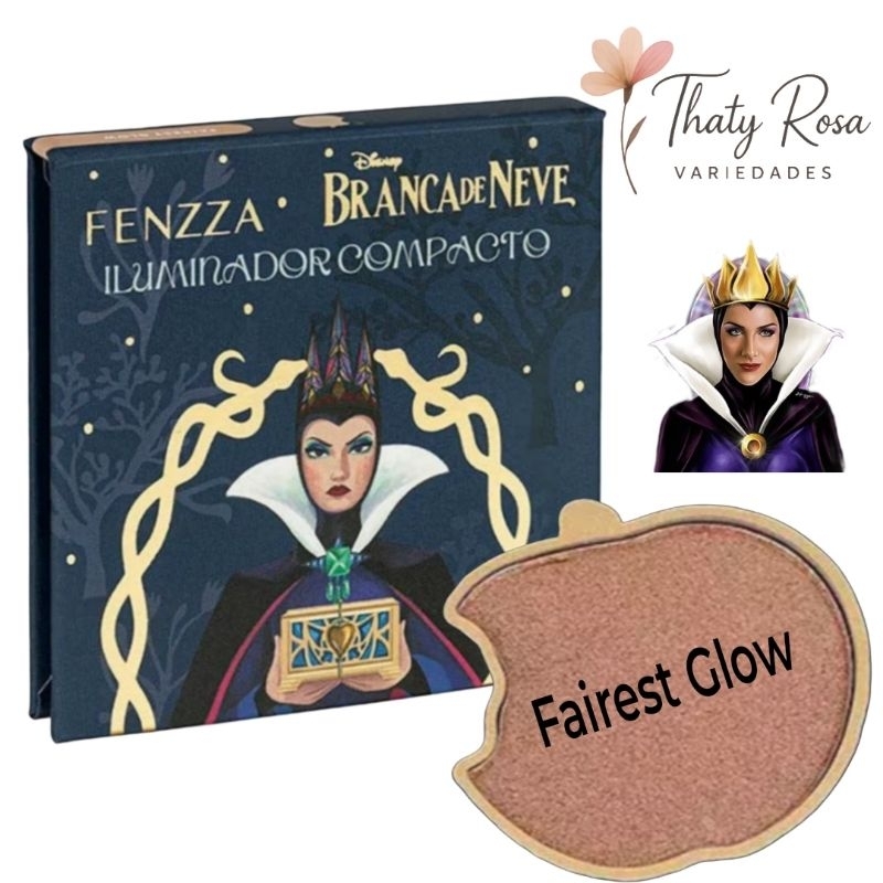 ILUMINADOR COMPACTO RAINHA MÁ  FAIREST GLOW - FENZZA