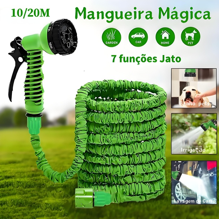 Mangueira Mágica 10M/20M Extensível Elástica Flexível 7 funções Jato Jardim Lavagem de Carro em Oferta na Shopee