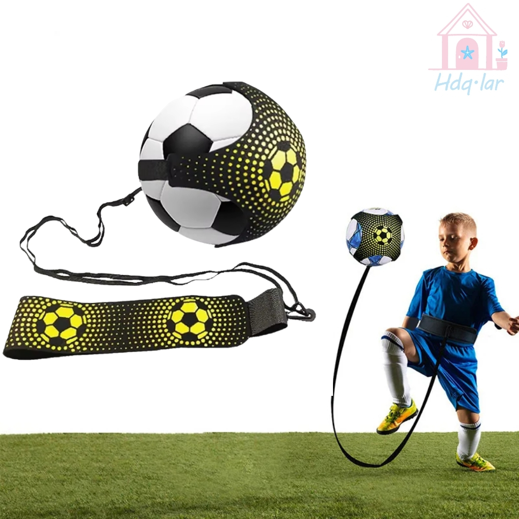 chute futebol ajustável trainer bola de prática para crianças solo ajuda assistência controle cinto faixa de treinamento