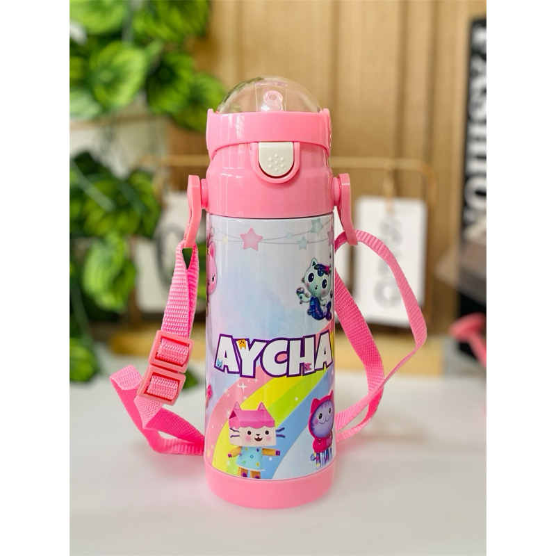 Garrafinha térmica infantil personalizada Casa da Gabby, garrafa térmica casa da gabby. em Oferta na Shopee