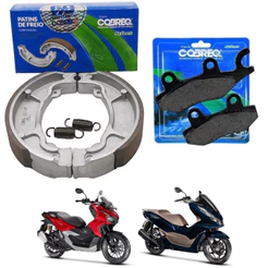 Kit Lona Patim Freio + Pastilha Dianteira Completo PCX 150 2019 2020 2021 2022 2023 FREIO CBS - ABS