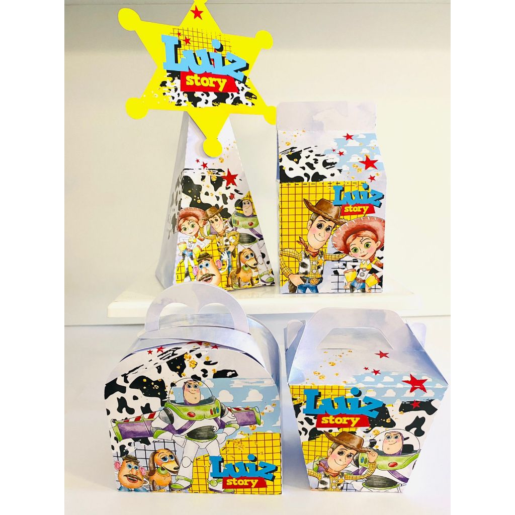 KIT LEMBRANCINHA PERSONALIZADA DE ANIVERSÁRIO TOY STORY - PAPELARIA PERSONALIZADA PEGUE E MONTE