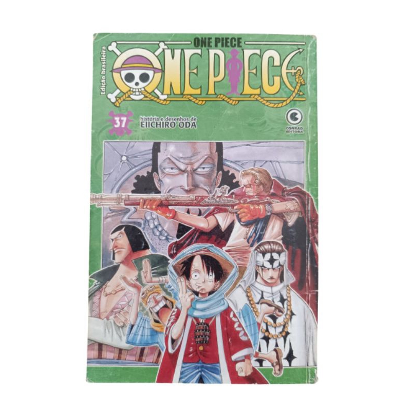 Mangá One Piece n°37 Edição meio-Tanko papel jornal de 2002 Editora Conrad