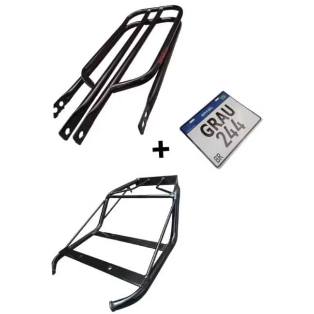 Kit Garupa reta BH + Churrasqueira Arrastadeira+ Placa 244