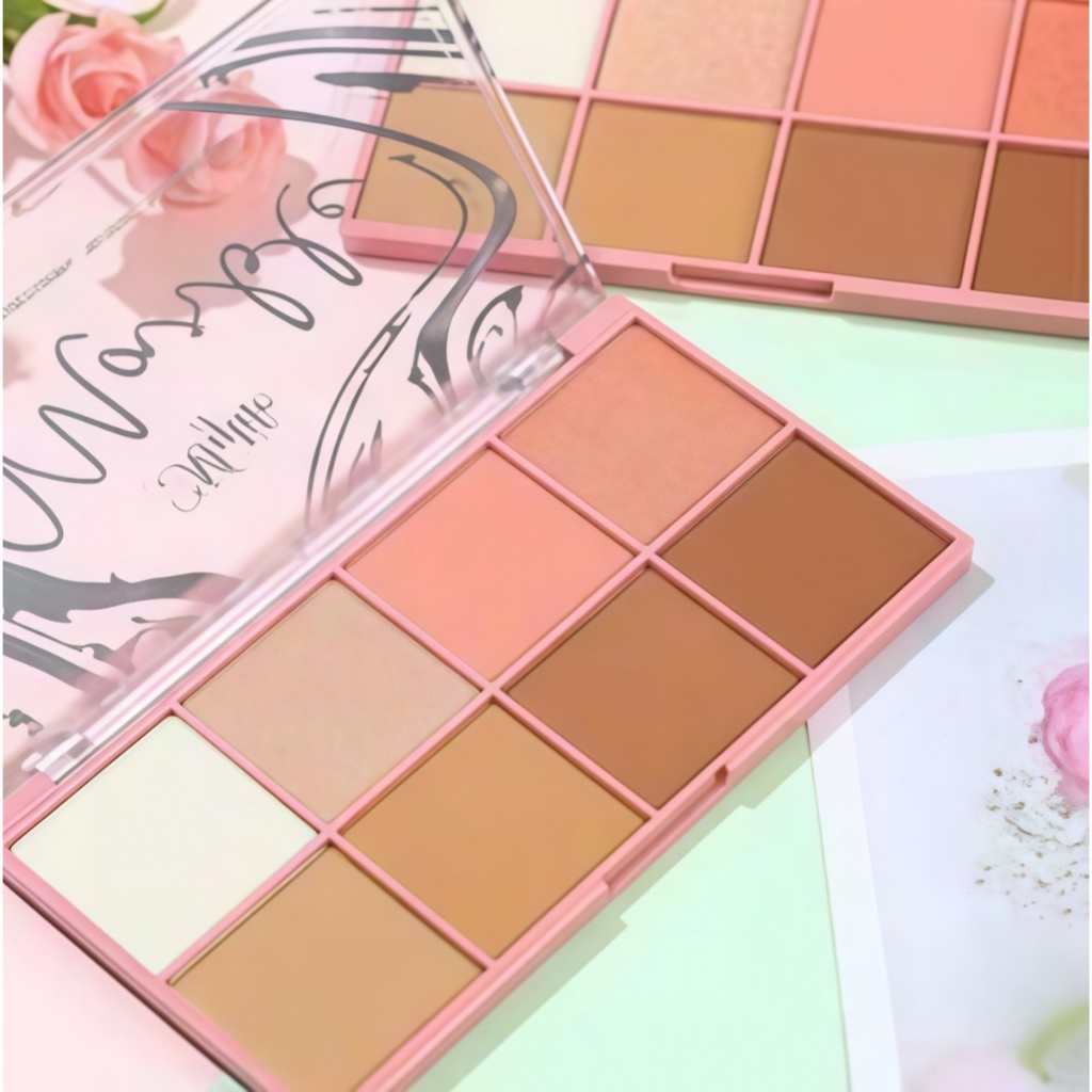 MY8313 Paleta Marble De Contorno, Iluminador & Blush My Life em Oferta na Shopee