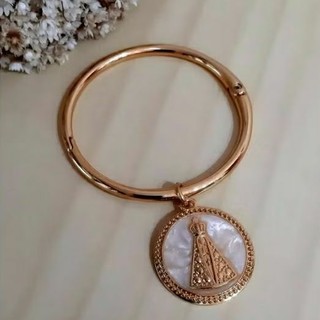 Bracelete Nossa Senhora Pulseira com Pingente Acessórios Femininos Moda