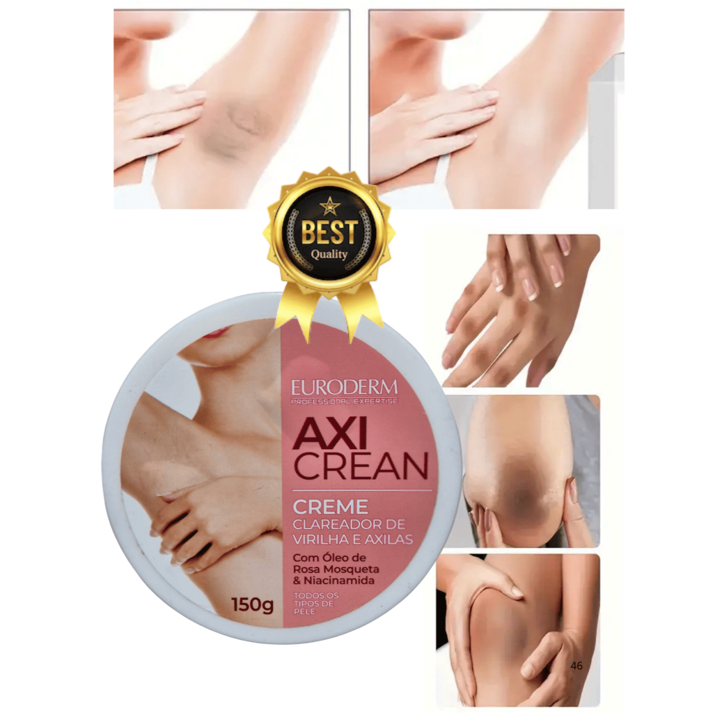 clareador de axilas e virilhas Axicrean Euroderm 150Gr em Oferta na Shopee