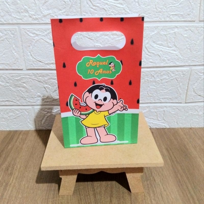 Sacolinha Personalizada Magali  tamanho (P) lembrancinha festa Aniversário