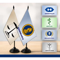 Bandeira enfeite de Mesa - kit Presente Profissões Curso Medicina administração enfermagem administração contabilidade