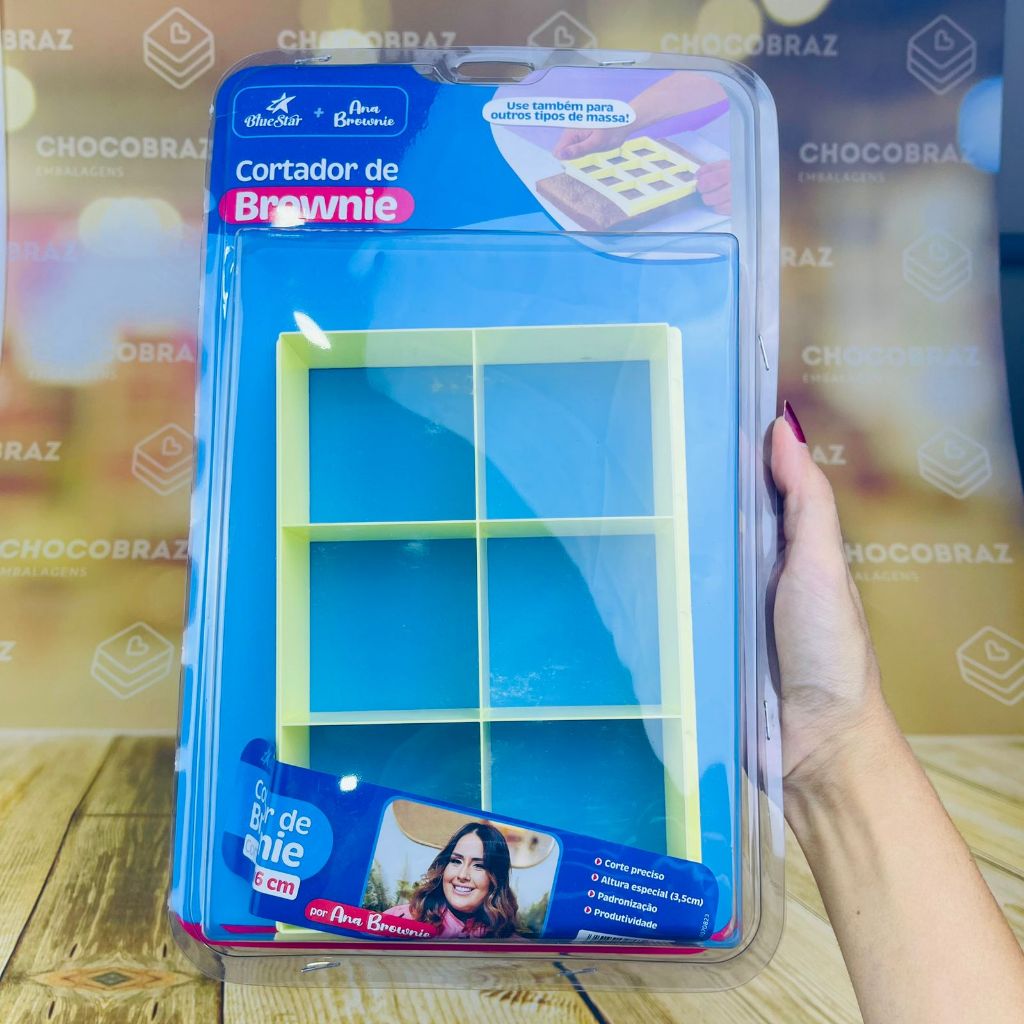 CORTADOR DE BROWNIE QUADRADO 6x6 Blue Star (M) OFF em Oferta na Shopee