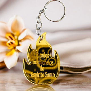 Kit Chama ACRÍLICO DOURADO ESPIRÍTO SANTO, para decoração, festa igreja em Oferta na Shopee