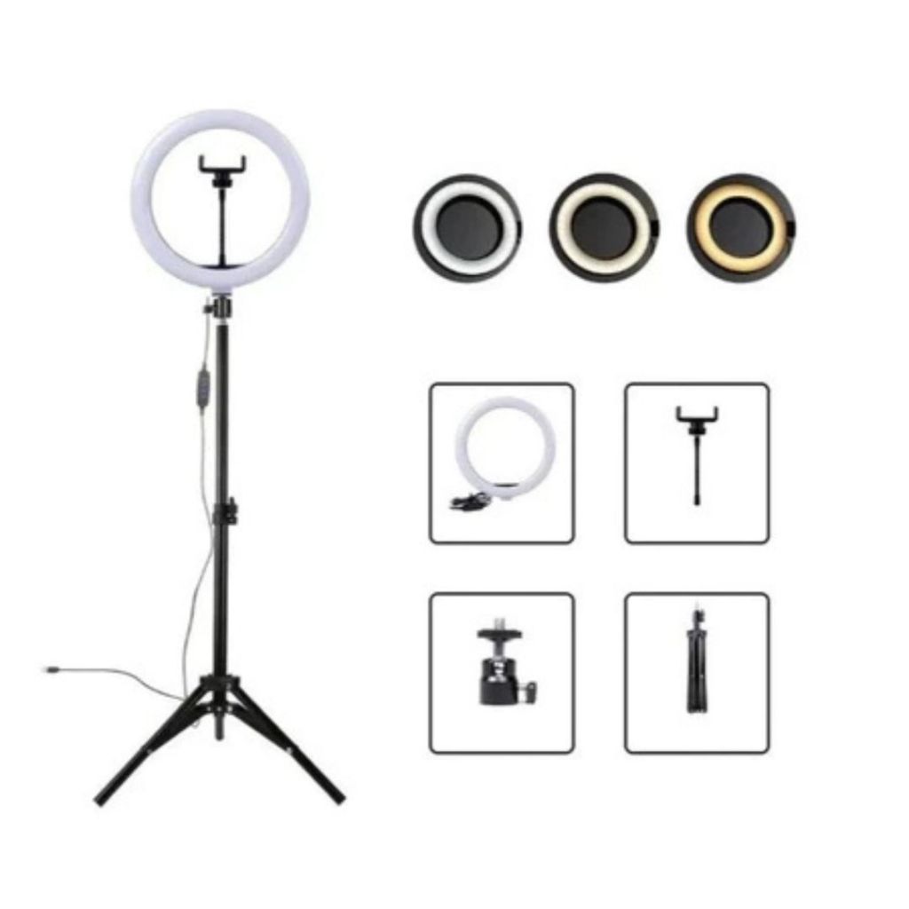 Ring Light 10' Completo Portátil 26cm + Tripé + suporte p/ celular.XHL_ELETRONICOS