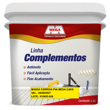 Massa Corrida PVA MEGA 5,6Kg + Kit 4 Lixas (80 e 150)  + Espatula em Oferta na Shopee