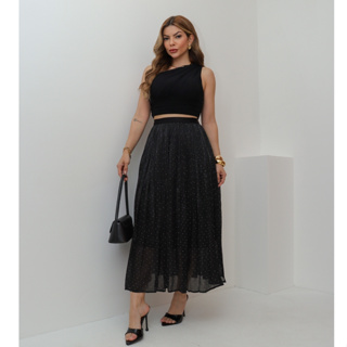 Saia de Tule Longa Feminina Brilho Forrada Evangélica Elegante Moda 3RD SD1503 em Oferta na Shopee