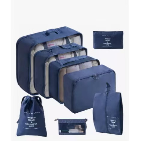Kit Conjunto 8 Peças Organizador De Viagens Organizadoras Para Malas Bolsa em Oferta na Shopee