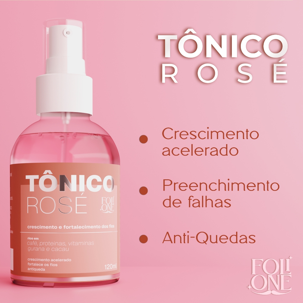 Tônico Capilar Rosé Crescimento De Cabelo Acelerado Crescer Sobrancelha