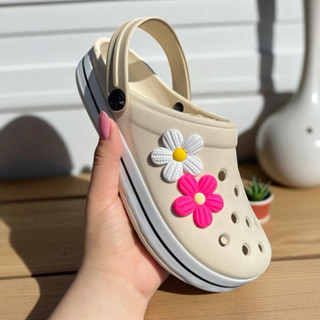 Sandalia Babuche Fachetado Infantil Adulto Feminino 2Flores Confortável Leve Estiloso em Oferta na Shopee