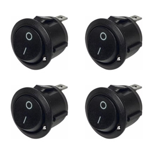 Botão Tic Tac Liga Desliga 10a 12V 24V Interruptor Redondo 127V 220 em Oferta na Shopee