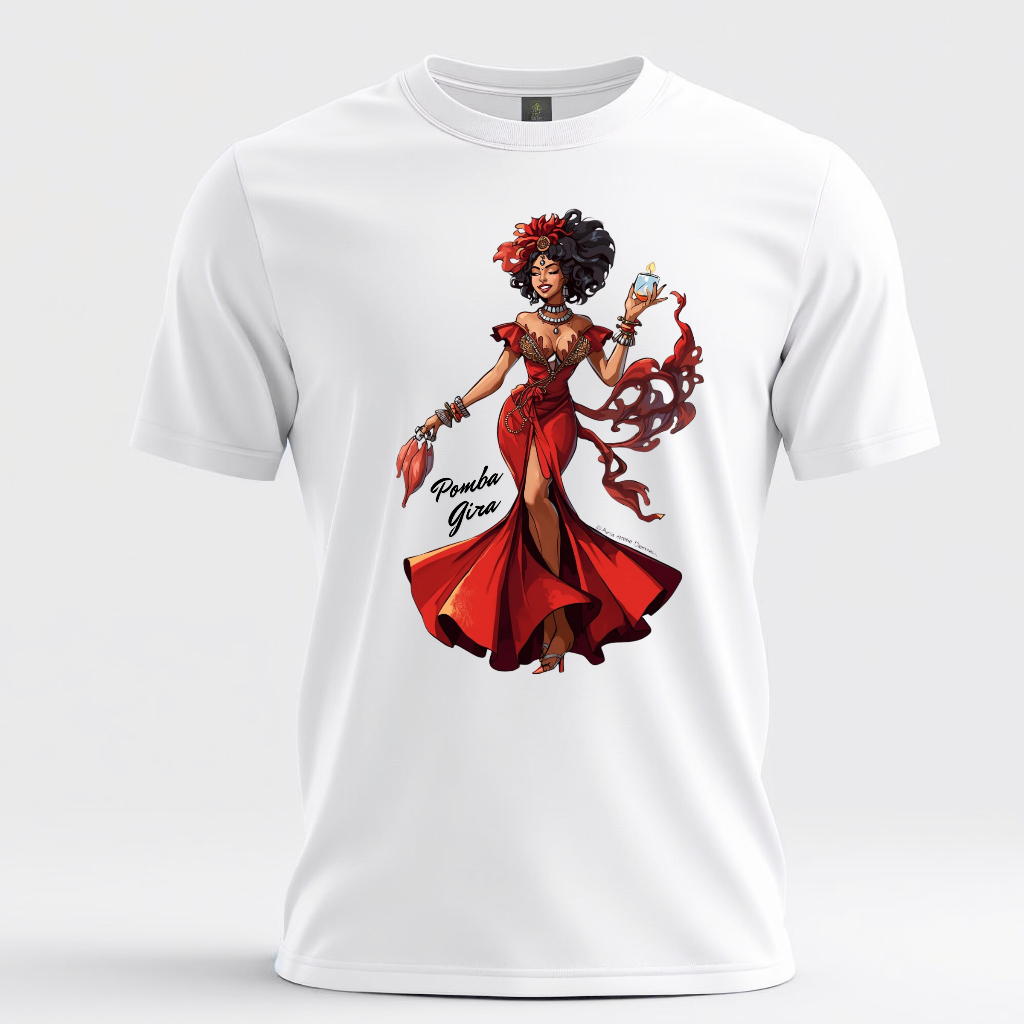 Camiseta Pomba Gira Unissex Estampa Exclusiva Confortável Estilo Ousado e Espiritual