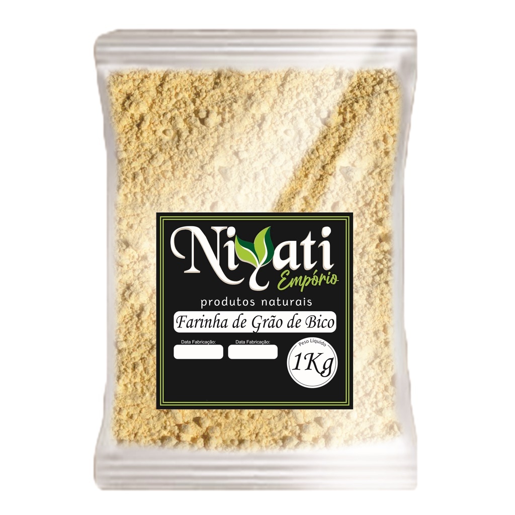Farinha de Grão de Bico 1kg Fonte de Ferro, Magnésio e Vitaminas do complexo B em Oferta na Shopee