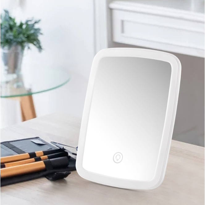 Espelho DE MAQUIAGEM Com Led COM  3 Cores Quadrado para Maquiagem Camarim Mesa  Quarto Escritório em Oferta na Shopee