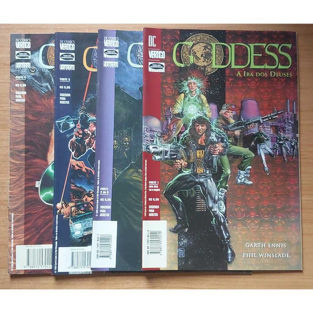 4 HQs - Godess, a Ira dos Deuses #1 a #4 - Garth Ennis / Phil Winslade - DC Comics / Vertigo / Tudo em Quadrinhos