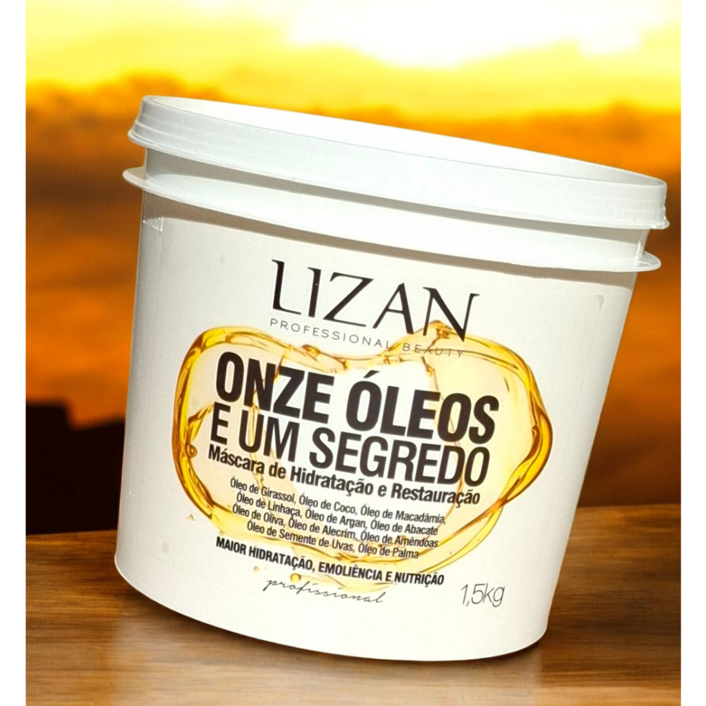 Máscara Capilar Onze Óleos Um Segredo Afrostyle Lizan 1.5kg Hidratação Intensiva em Oferta na Shopee