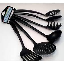 Kit 6 Peças de Utensílios de Cozinha de Nylon - Antiaderente Para Servir e Prático Mgv