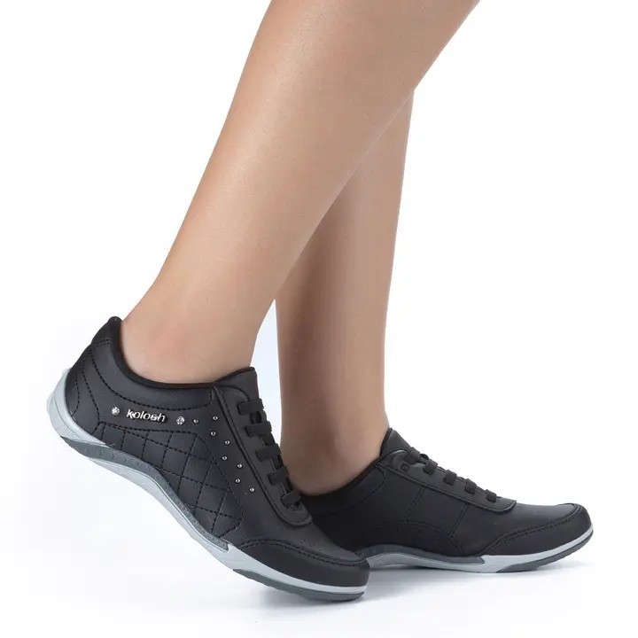 Tênis Sapatênis Feminino Kolosh + Meia Calce Fácil Casual Leve Confortável Para Trabalho Dia Dia