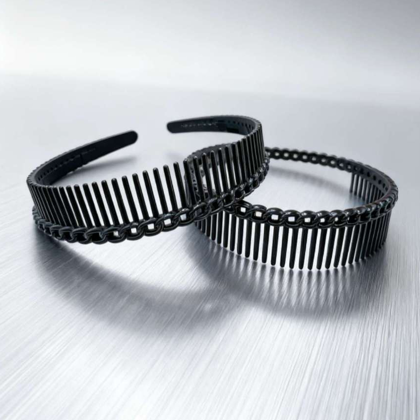 Faixa De Cabelo Com Dentes Pretos , Antiderrapante Para Mulheres E Homens