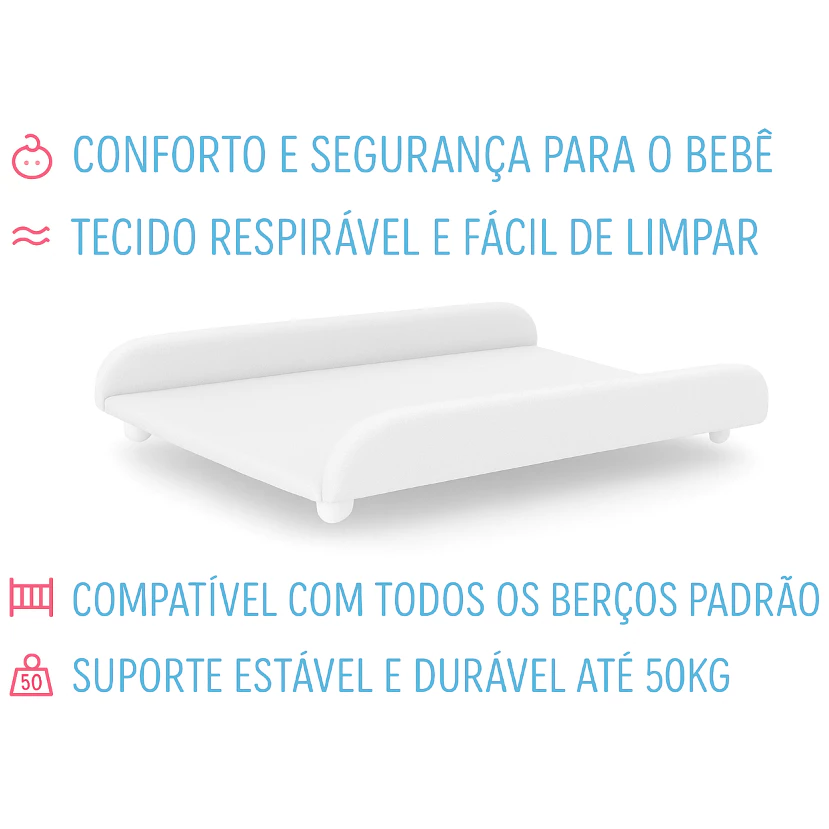 Envio Imediato - Trocador Portátil bebe Amofadado - Trocador de Fraldas para Berço