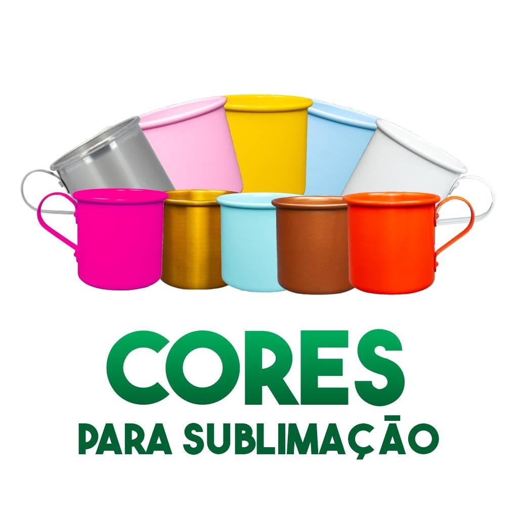 Kit 10 Caneca de alumínio SEM personalização 370ml - Resinada para Sublimação