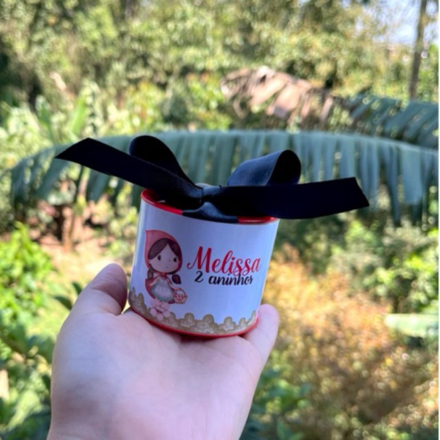 TUBOLATA 5x6 PERSONALIZADA CHAPÉUZINHO VERMELHO LEMBRANCINHA ANIVERSÁRIO CHÁ DE BEBÊ MATERNIDADE ANIVERSÁRIO INFANTIL
