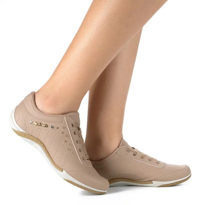 Tênis Feminino Kolosh Sapatenis Sem Cordao Palmilha Gel Casual Conforto  Leve Ideal para  Uso Diário