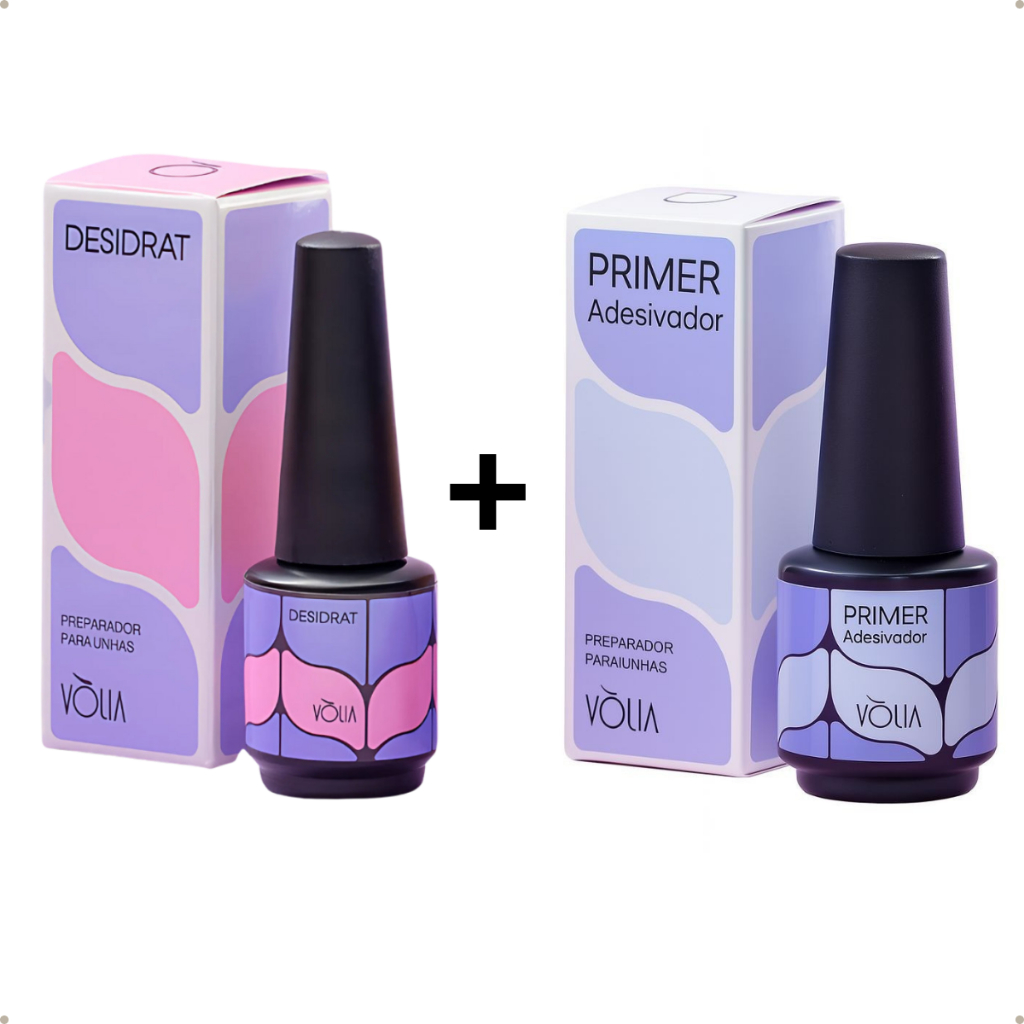 Kit Preparadores Vólia Desidratador + Primer Sem Ácido Embalagem Nova