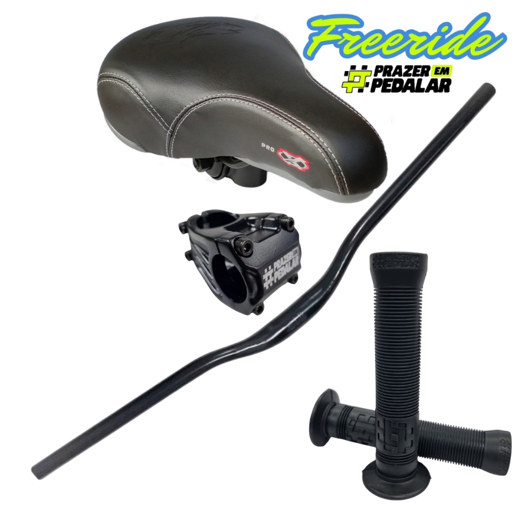 Guidao Curvo Rise Bar Wheeling + Mesa 45mm + Manoplas Entrega Rapida em Oferta na Shopee