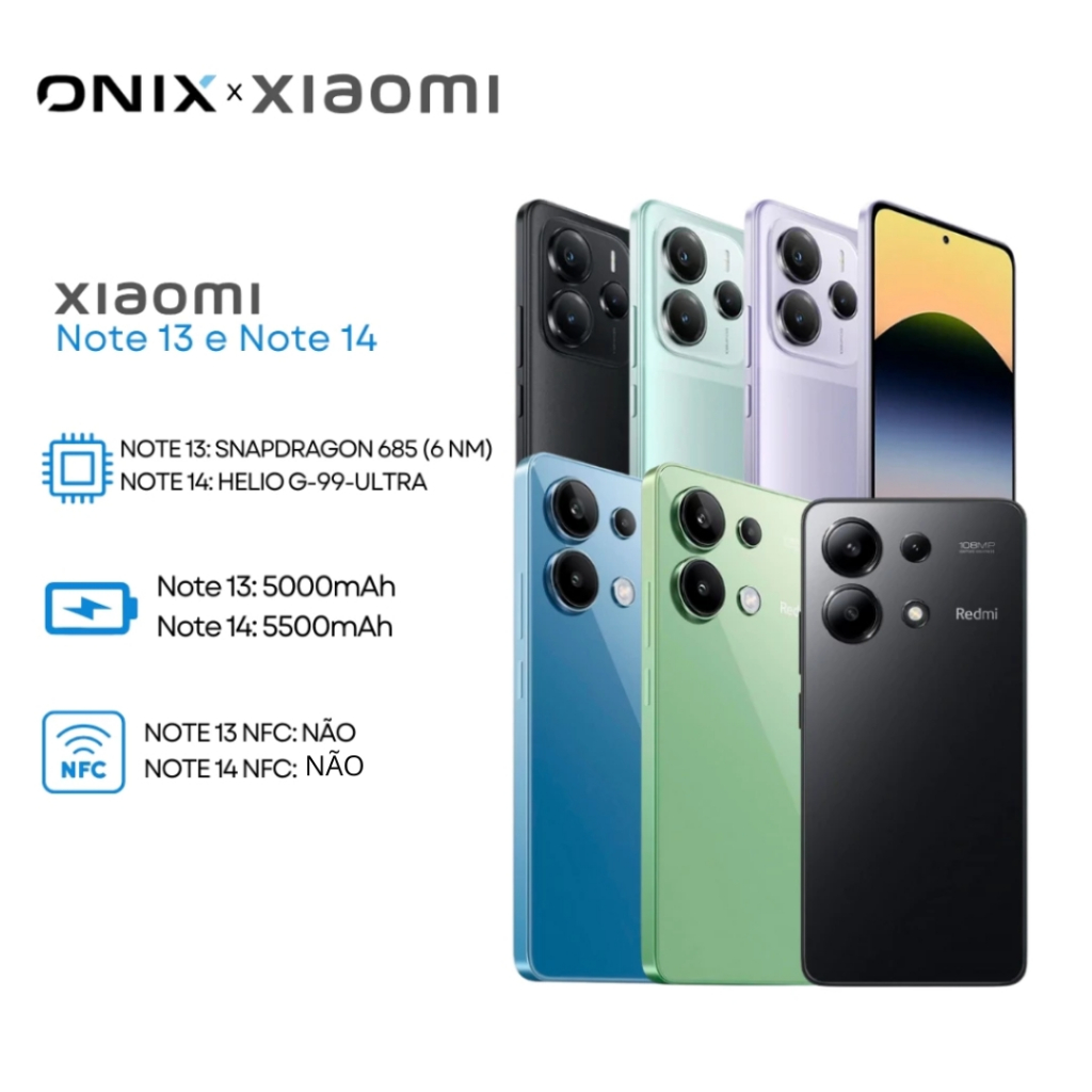 Redmi Note 14 4g Versão Global, Processador Snapdragon 685, 120Hz, Cãmera 108mp
