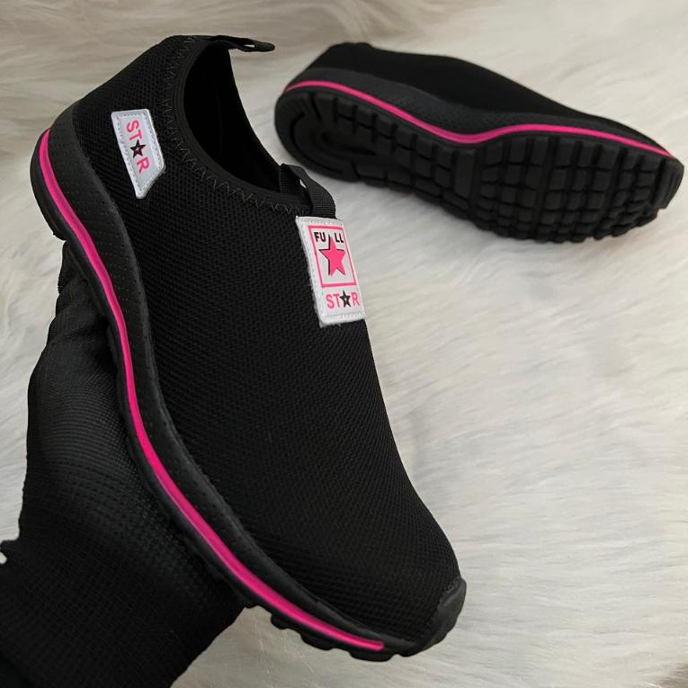 Tênis Feminino Full Star Leve Meia Macio confortável Lançamento unissex Elástico em Oferta na Shopee