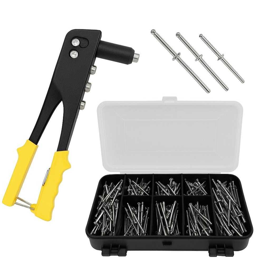 Rebitadeira Alicate Rebitador 8VJ+ 250 Rebites E Estojo de Brinde em Oferta na Shopee