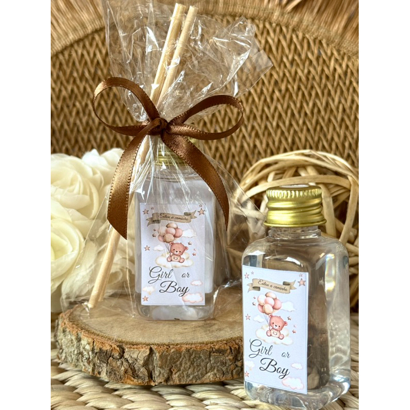 Kit Mini Aromatizador Difusor Para Montar Lembrancinha personalizada casamento nascimento, chá revelação batizado