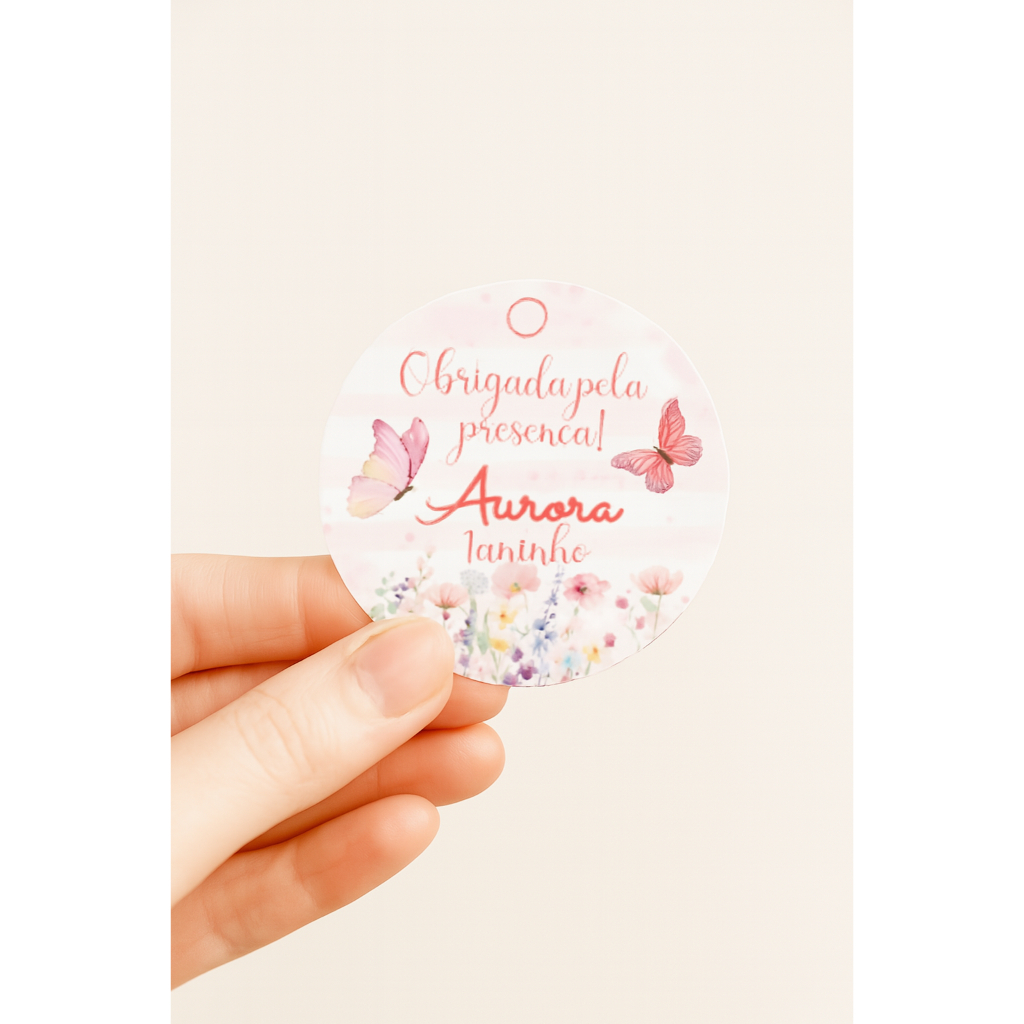 50 TAGS AGRADECIMENTO LEMBRANCINHA JARDIM ENCANTADO/JARDIM DE BORBOLETAS/ TODOD OS TEMAS em Oferta na Shopee