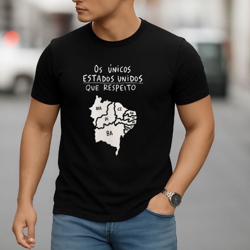 Camiseta Nordeste Frase Irônica Protesto Política Unissex