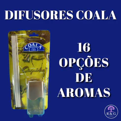DIFUSORES DE AROMAS COALA 100ML (KIT COM 3 UNIDADES)
