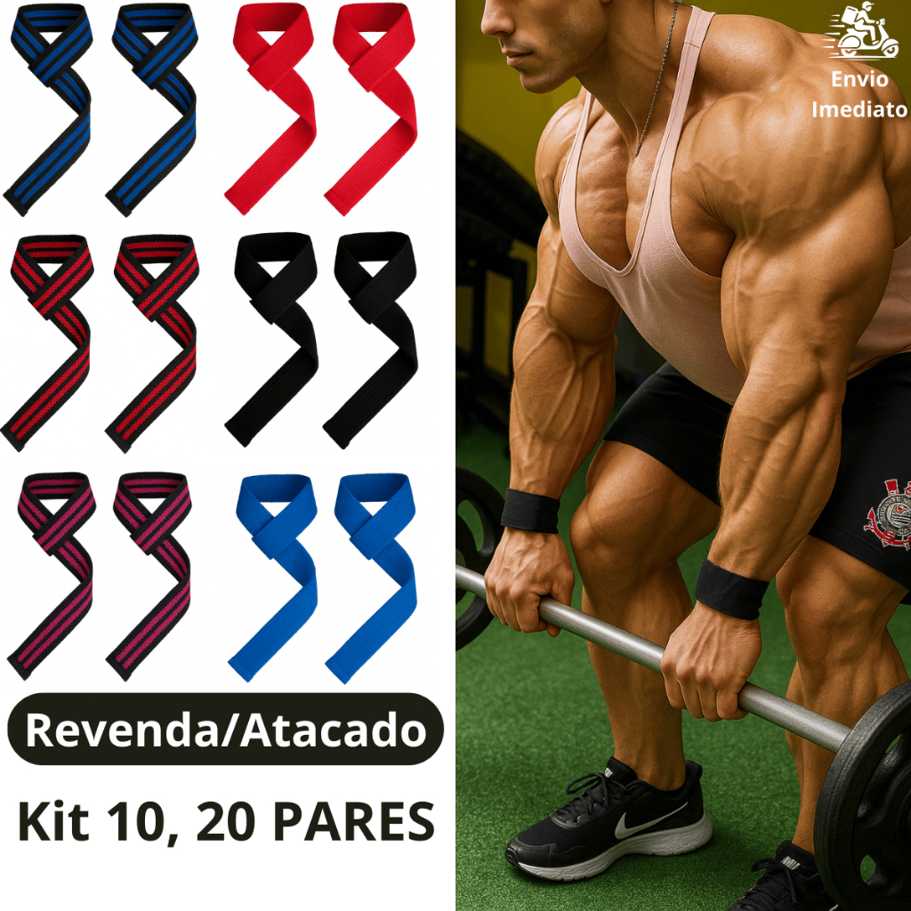 Kit Tala Strap Fitness Profissional Treino Musculação Academia Atacado Revenda
