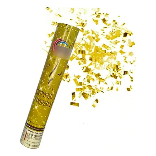 Lança Confete De Estourar Dourado Chuva Papel Picado - CRG Festas em Oferta na Shopee