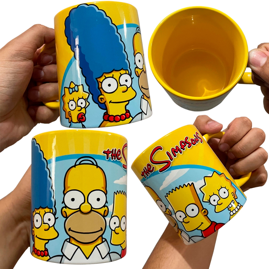 Caneca Os Simpsons Homer Bart The Simpsons Personalizada Presente Ceramica Porcelana 325ml