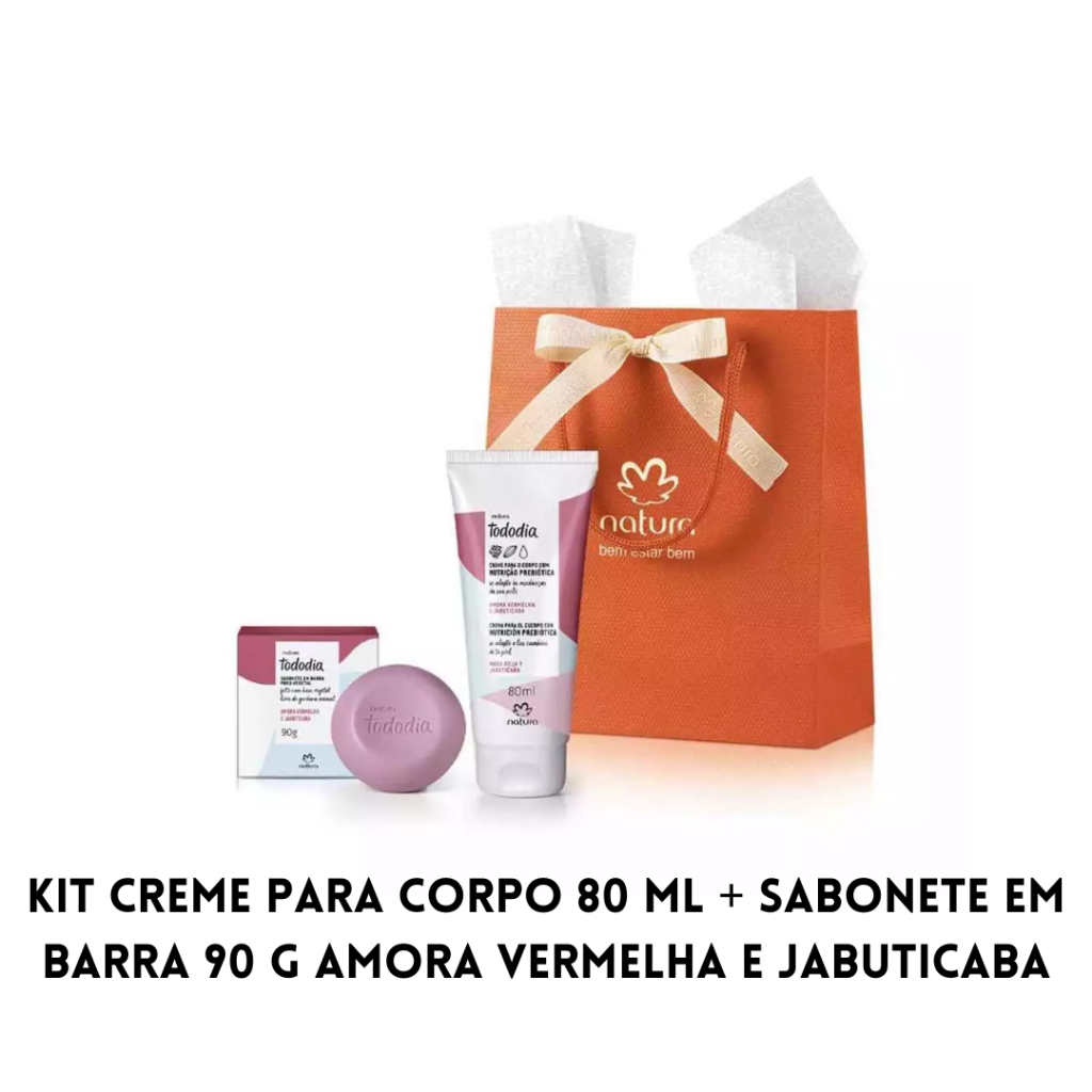 Kit Natura Tododia Amora Vermelha e Jabuticaba - Creme para corpo + sabonete
