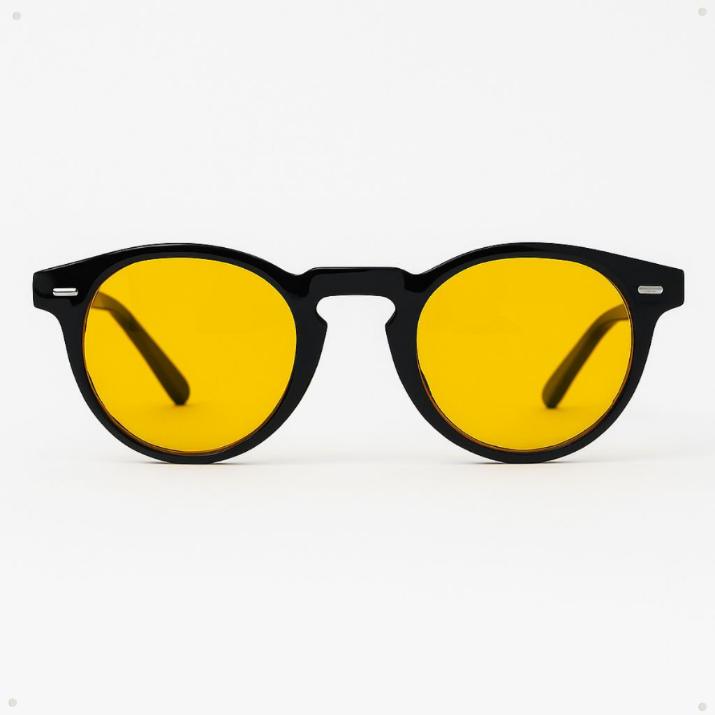 Óculos de Sol Anti Luz Azul Masculino e Feminino Lente Clara Amarelo de Descanso
